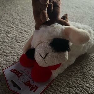 Medium-size Reindeer Lamb Chop Dog Squeaker Toy